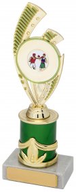 Trophy Gold with Green Tubing on Marble Base - 3 Sizes