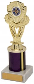Trophy Gold with Purple Tubing on Marble Base - 3 Sizes
