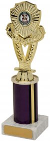 Trophy Gold with Purple Tubing on Marble Base - 3 Sizes