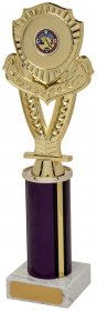 Trophy Gold with Purple Tubing on Marble Base - 3 Sizes