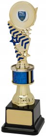 Trophy Gold with Tubing & Blue Detail on Base - 4 Sizes