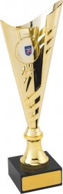 Victory Gold Trophy on Black Marble Base - 3 Sizes
