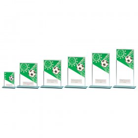 Mustang Football Glass Plaque Green - 6 Sizes