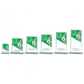 Mustang Football Glass Plaque Green - 6 Sizes