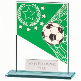 Mustang Football Glass Plaque Green - 6 Sizes