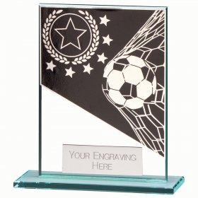 Mustang Football Glass Plaque Black - 6 Sizes