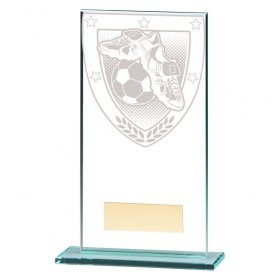 Millennium Football Boot & Ball Jade Glass Award - 6 Sizes