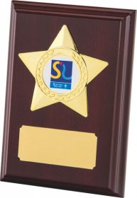 Wooden Plaque with Star - 3 Sizes