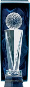 Optical Crystal Golf Trophy - 2 Sizes