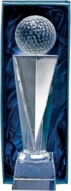 Optical Crystal Golf Trophy - 2 Sizes