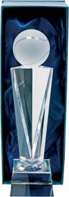 Optical Crystal Tennis Trophy - 2 Sizes