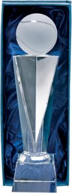 Optical Crystal Tennis Trophy - 2 Sizes