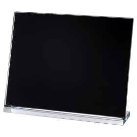 Black Coated Rectangular Glass Award 24cm x 19cm