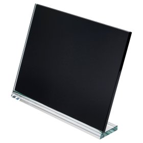 Black Coated Rectangular Glass Award 24cm x 19cm