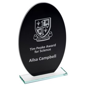 Black Coated 5mm Glass Plaque - 3 Sizes