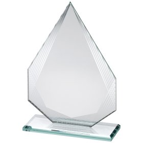 Jade 5mm Glass Plaque with Silver Trim - 3 Sizes