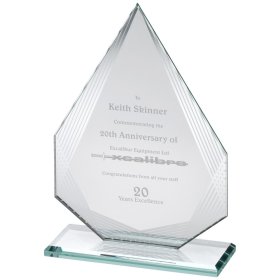 Jade 5mm Glass Plaque with Silver Trim - 3 Sizes