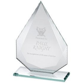 Jade 5mm Glass Plaque with Silver Trim - 3 Sizes