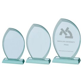 Jade Glass Plaque With Frosted Edges - 3 Sizes