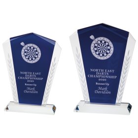 Blue Coated Unity Crystal Award - 2 Sizes