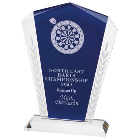 Blue Coated Unity Crystal Award - 2 Sizes