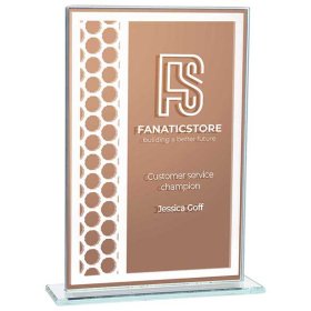 Titanium Mirrored Glass Award Bronze - 2 Sizes