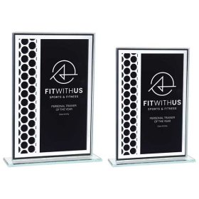Titanium Mirrored Glass Award Black - 2 Sizes