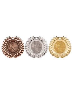 Classic Wreath Medal 50mm - Gold, Silver & Bronze