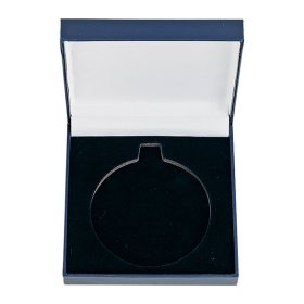 Classic Blue Leatherette Medal Box - 50mm