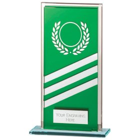 Talisman Mirror Glass Award Green & Silver - 3 Sizes
