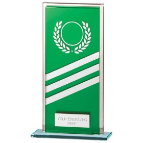 Talisman Mirror Glass Award Green & Silver - 3 Sizes