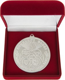 Medal Box Red Velvet - Flat Pad 90x90mm