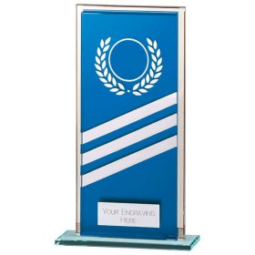 Talisman Mirror Glass Award Blue & Silver - 3 Sizes