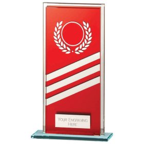 Talisman Mirror Glass Award Red & Silver - 3 Sizes
