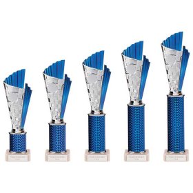 Flash Plastic Trophy Blue & Silver - 5 Sizes