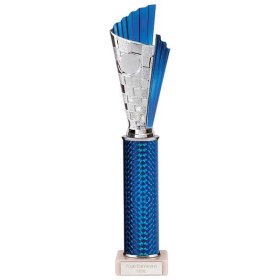 Flash Plastic Trophy Blue & Silver - 5 Sizes