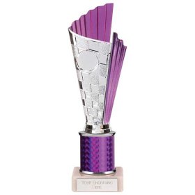 Flash Plastic Trophy Purple & Silver - 5 Sizes