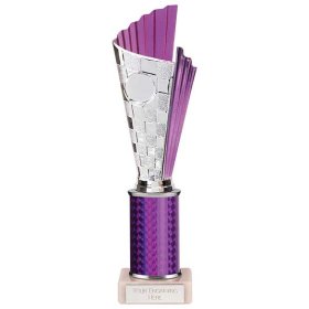 Flash Plastic Trophy Purple & Silver - 5 Sizes