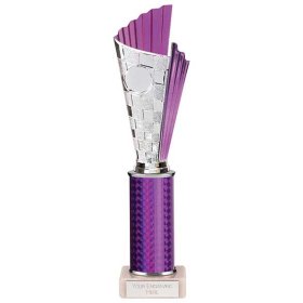 Flash Plastic Trophy Purple & Silver - 5 Sizes