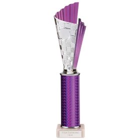 Flash Plastic Trophy Purple & Silver - 5 Sizes