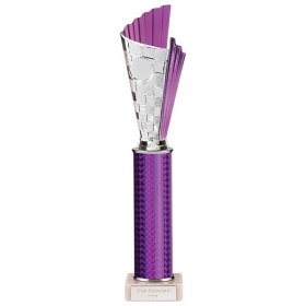 Flash Plastic Trophy Purple & Silver - 5 Sizes