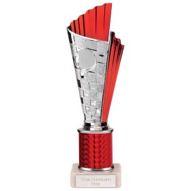 Flash Plastic Trophy Red & Silver - 5 Sizes