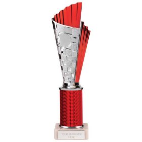 Flash Plastic Trophy Red & Silver - 5 Sizes