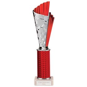 Flash Plastic Trophy Red & Silver - 5 Sizes