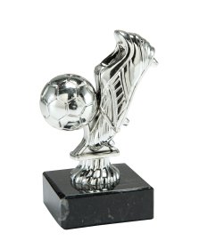  Football Trophy Boot & Ball Silver - 11cm
