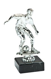  Football Trophy Figure Male Silver - 13.5cm