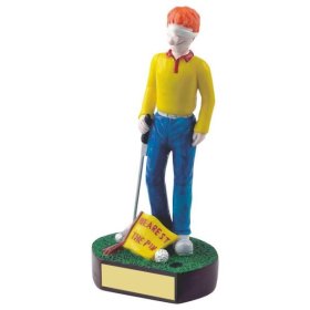 Novelty Golf Trophy - Nearest the Pin 18cm