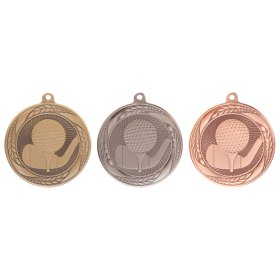 Typhoon Golf Medal 55mm - Antique Gold, Antique Silver & Antique Bronze