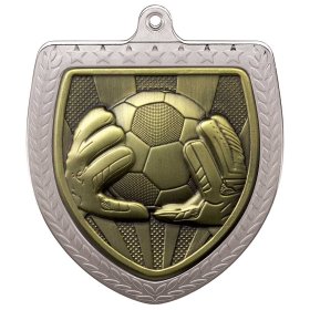 Cobra Goalkeeper Shield Medal 75mm - Gold, Silver & Bronze