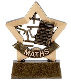Mini Star Maths Trophy - 8cm